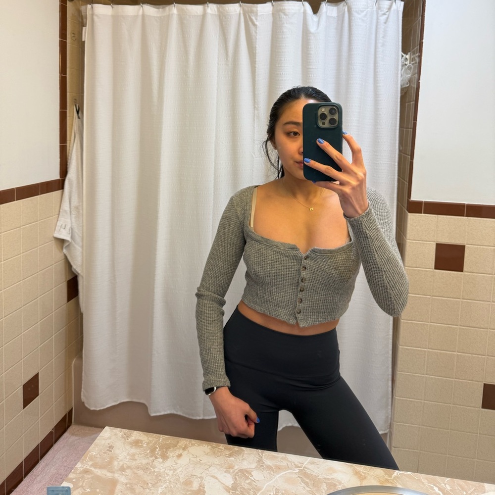 Out from under crop top